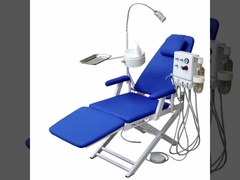 Mobile Dental Clinic Foldable Portable Dental Chair Unit With Hanging Turbine Unit