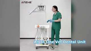 Portable Veterinary Dental Unit with Butterfly LED Lamp Built In Air Compressor Ultrasonic Scaler LE