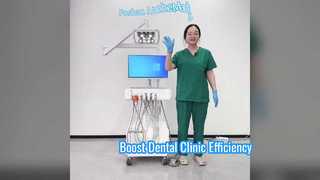 All-in-One Dental Workstation with Butterfly LED Dental Light HD Intraoral Camera and Built-in Compu