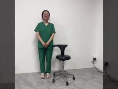 ST42 Ergonomic Dental Assistant Stool Demonstration | Height Adjustable Rolling Nurse Chair 