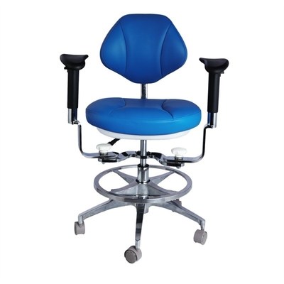 Ergonomic Design Dental Assistant Chair 5 Universal Wheels Dentsit Stool With Double Armrest
