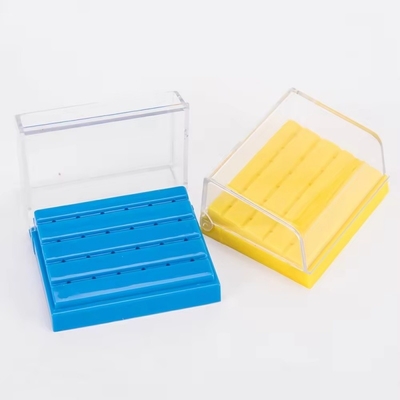 24 Holes Dental Disinfection Bur Box Different Color Diamond Bur Holder Plastic Dental Burs Holder