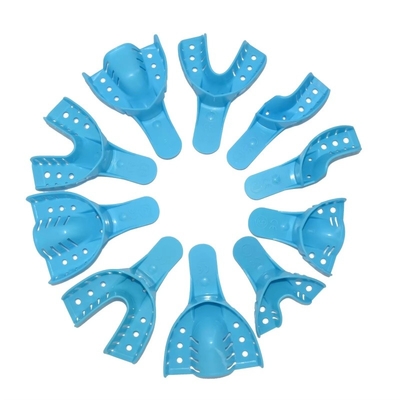 10pcs/Bag Disposable Ortho Impression Tray Plastic Multi Size Dental Impression Tray
