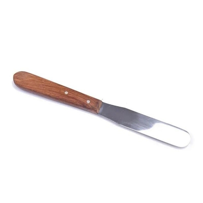 Stainless Steel Dental Material Mixing Spatula Wooden Handle Dental Lab Dental Plaster Spatula