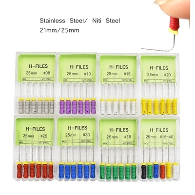 Endodontic H File Stainless Steel Dental Endo Files Multi Size Dental H File