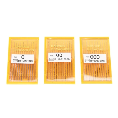 Dental Stainless Steel Barbed Broaches Endodontic Needles Assorted Without Handle