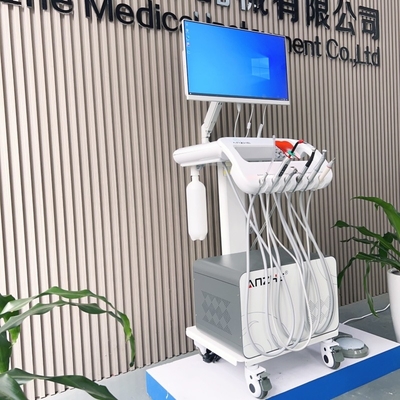 Portable Veterinary Equipment Dentist Mobile Dental Unit With Air Compressor And Computer Oral Camera Set