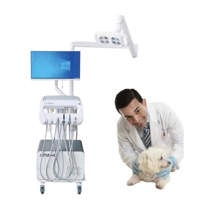Mobile Dental Unit Cart Dental Treatment Veterinary Pet Clinic Turbine With Air Compressor And Surgical Light