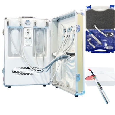 Anzhe Mobile Dental Turbine Unit With 4 Tools Holder Portable Dental Unit System with Built-in Air Compressor