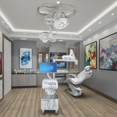 Factory Medical Mobile Trolley Cart Portable Dental Turbine Unit Anzhe Dental Assistant Cart With 550W Compressor