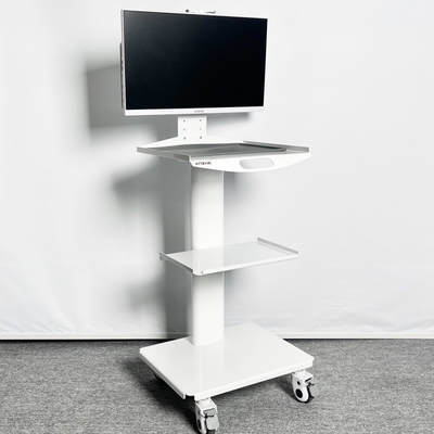 Oral Scanner Mobile Nursing Cart White Color Mobile Dental Trolley With Power Outlet Multi-Function Mobile Lab Cart