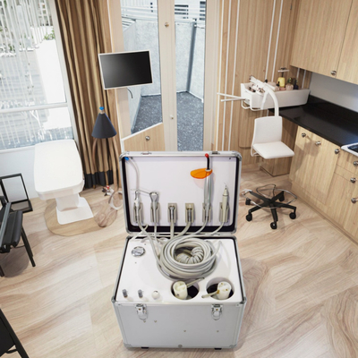Mobile Dental Unit with Silent Compressor Portable Dental Turbine Unit Dental Students Practice Portable Dental Treatment Unit