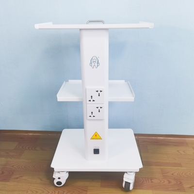 Dental Clinic Mobile Instrument Cart Dental Mobile Cart With Brake Caster Built-in Socket Dental Portable Trolley Cart