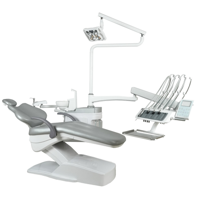 Anzhe Factory New Design Dental Chair Unit with Teeth Whitening Function Operation Light Underhung Yellow PU Dental Unit