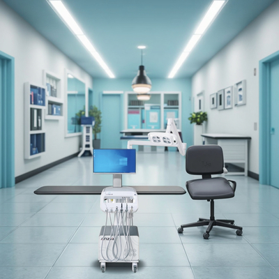 Anzhe Factory Dental Treatment Cart 550W Mobile Dental Cart with LED Operation Light 220V Portable Dental Trolley