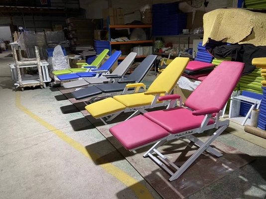 Folding Portable Dental Chair Unit with Stainless Steel Spittoon Instrument Tray and Movable Light Folding Dental Chair