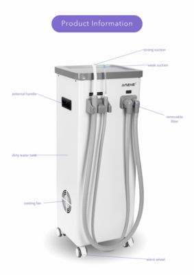 400W Dental Suction Machine Dental Mobile Suction Unit Mobile Suction Machine Device with CE