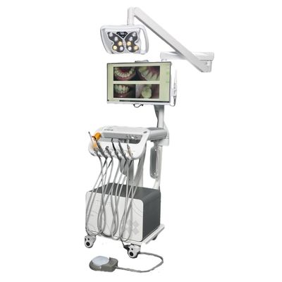 Luxury Dental Device Trolley Cart Mobile Dental Treatment Cart Portable Dental Unit with LED Light Dental Operation Trolley