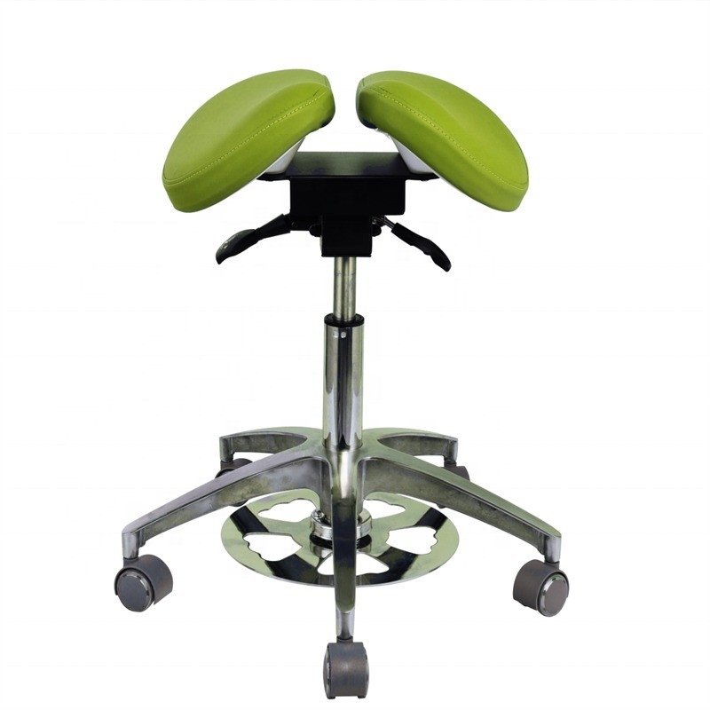 Beauty Salon Comfortable chair Green Micro Fiber dentist stool Saddel Shape Dentist Chair