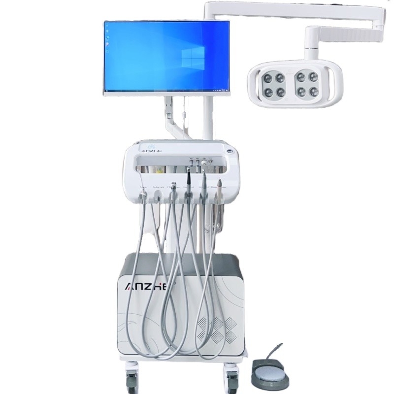 Foshan Factory 550W Dental Mobile Cart Dental Clinic Portable Dental Unit With Lamp