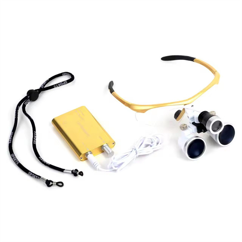 Wireless Surgical Magnifying Glass With LED Headdlight Lighg Weight Dental 3.5X Surgical Loupes
