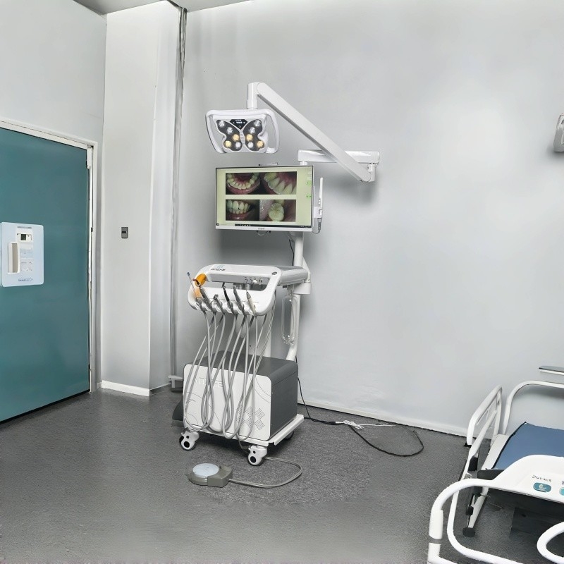 Multi-functional Dental Clinic Equipment Dental Turbine Low Noise Dental Trolley with Air Compressor Portable Dental Unit