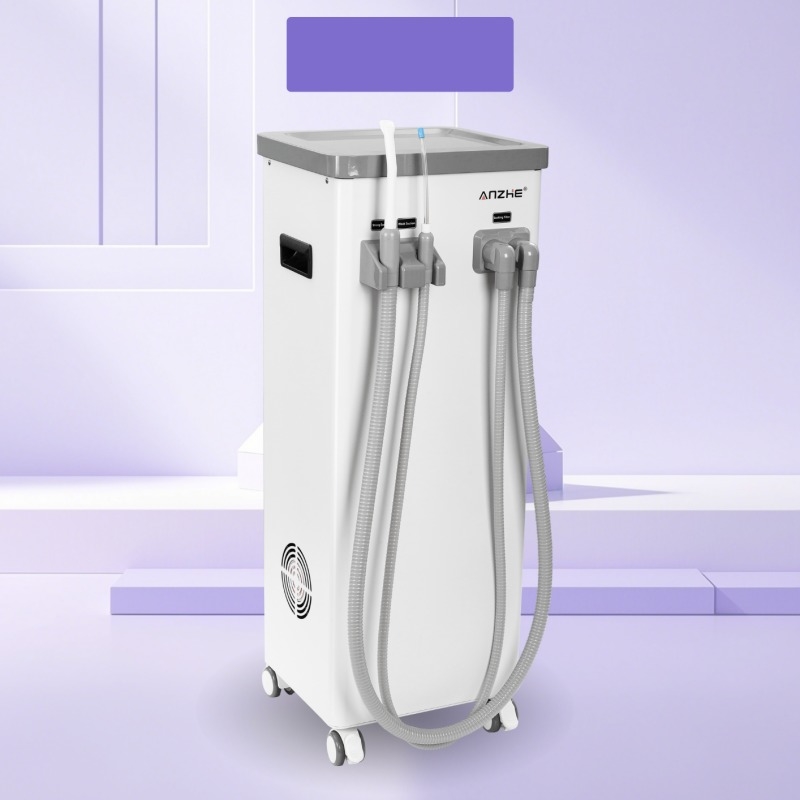 Mobile Dental Suction Unit With Dirty Water Tank Automatic Drainage Dental Saliva Ejector Suction 800L Per Min Suction Machine