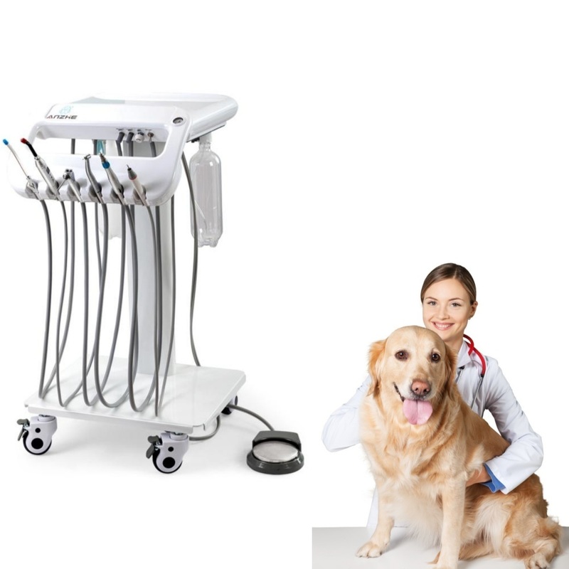 Portable Pet Dental Treatment Machine Mobile Dental Unit Dental Treatment Unit Portable Turbine Unit with Air Compressor