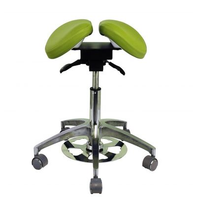 Good price Beauty Salon Comfortable chair Green Micro Fiber dentist stool Saddel Shape Dentist Chair online