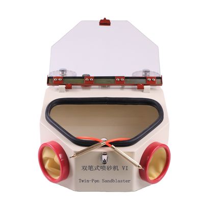 LED Light Dental Sandblaster Two Pen Dental Lab Equipment Dental Sandblasting Machine