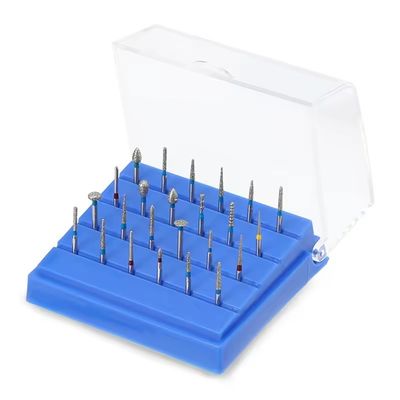 Good price 24 Holes Dental Disinfection Bur Box Different Color Diamond Bur Holder Plastic Dental Burs Holder online