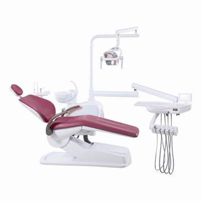 Economic Design Pu Leather Dental Chair Unit With Down Mounted Operation Tray
