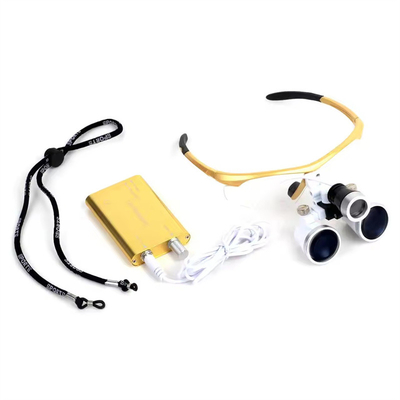 Wireless Surgical Magnifying Glass With LED Headdlight Lighg Weight Dental 3.5X Surgical Loupes