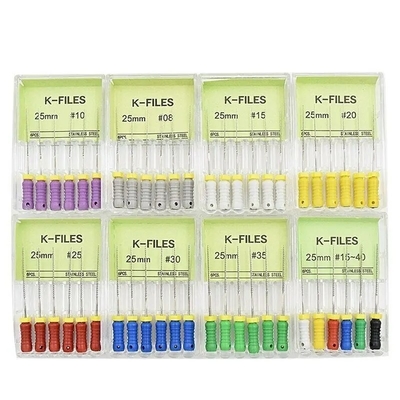 6pcs / Box Root Canal K Files Endontic Treatment Dental Endo Files Niti Dental K File