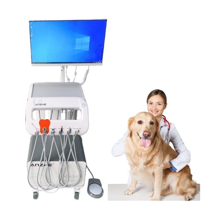 Dental Mobile Cart Veterinarian Mobile Cart 550W Medical Trolley Pet Teeth Care Vet Use Dental Treatment Unit