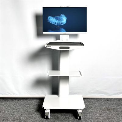 Dental Mobile Cart Mobile Dental Trolley Dental Monitor Oral Scanning Cart with Four Wheels MObile Cart with 24 Inch Screen