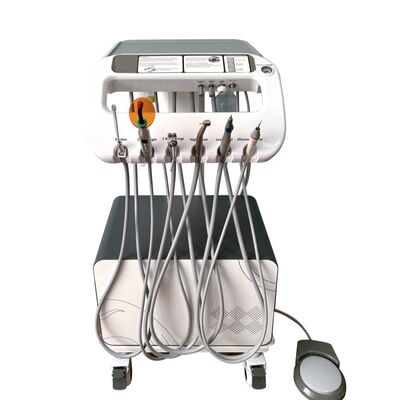 Mobile Dental Delivery Unit Air Compressor Multifunctional for Routine Restorative Oral Surgery Endodontics Compact Dental Cart