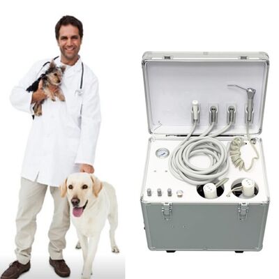 Portable Dental Unit with Air Compressor Air Turbine Mobile Dental Treatment System Mini Luggage-Style Portable Dental Trolley