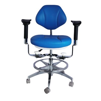 Good price Highly Recommended Ergonomic Dentist Stool with Double Armrests | Durable Dental Operator Assistant Chair with Wheels online