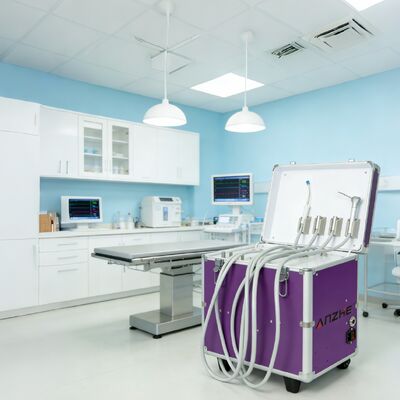 Good price Mini Luggage Portable Dental Unit with Air Compressor Mobile Dental Turbine Unit Full Set Portable Dental Clinic Equipment online
