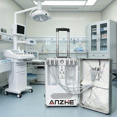 Good price CE Approved Portable Veterinary Dental Unit Mobile Pet Dental Clinic Equipment with Air Compressor Full Set Dental Turbine Unit online