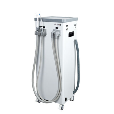 Portable Dental Suction Unit with Dual Suction Modes Automatic Drainage Water Air Separation Filter Mobile Dental Vacuum System for Dental Clinics