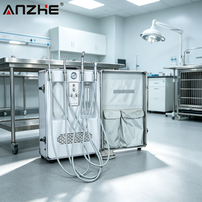 Good price ANZHE Dental Unit Suitcase Top Configuration Mobile Dental Unit with Built in 550W Air Compressor for Dental and Vet Clinic online