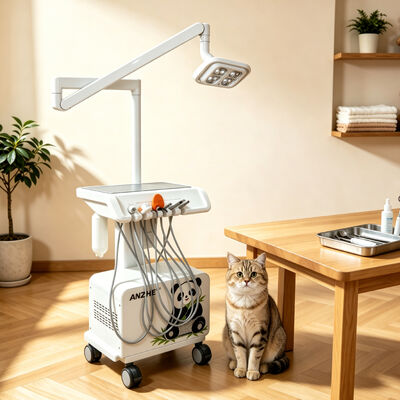 Portable Dental Unit with LED Dental Lamp Built-in Air Compressor Suction Scaler Curing Light Mobile Dental Workstation for Clinics