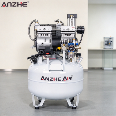 Medical Grade 550W Oil Free Silent Air Compressor 32L Air Tank Built in Dryer Clean Dry Air Source for Dental Clinic and Dental Instruments